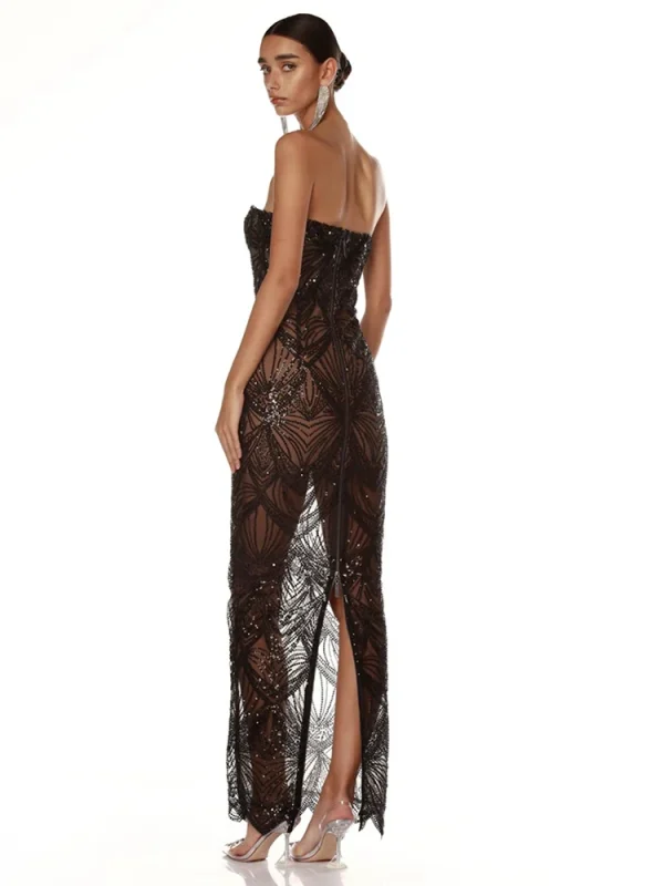 Sequins Beaded Party Dress - Image 6