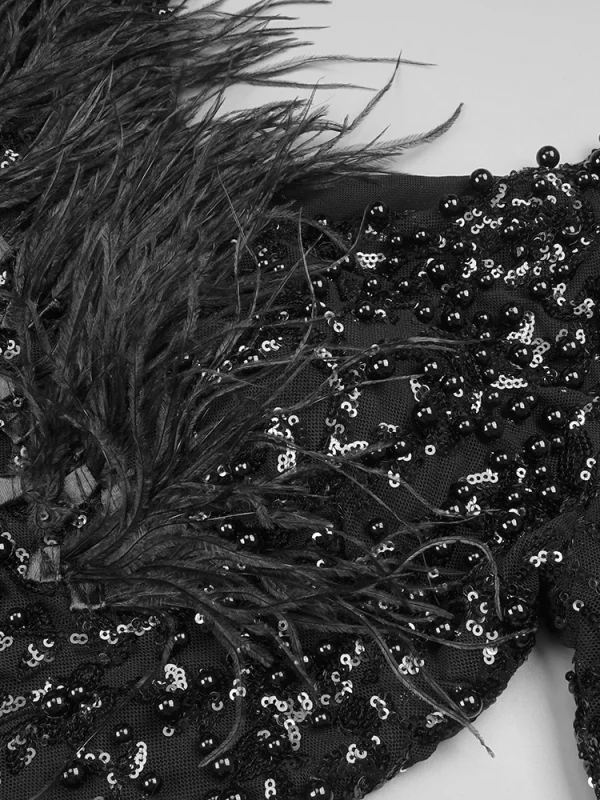 Black Lace Mermaid Evening Gown - Image 3