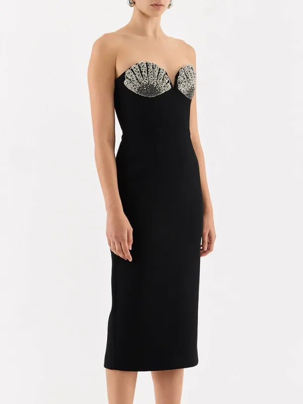 Black Party Midi Dress - Image 5