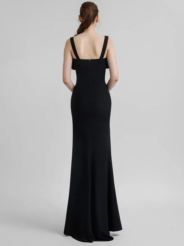 Spaghetti Straps Slit Party Gown - Image 3